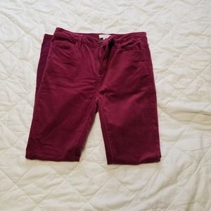 Maroon corduroy jeans